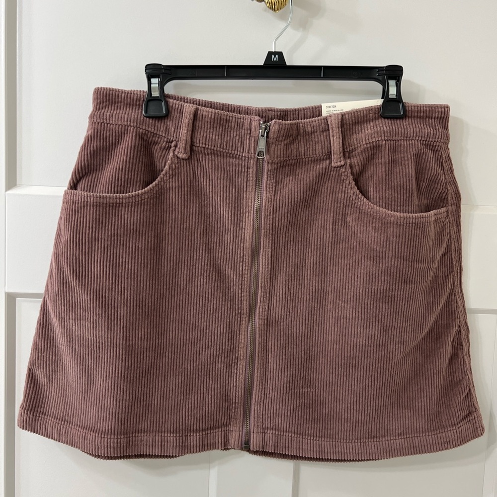 American Eagle Outfitters Pink A-Line Mini Skirt, Corduroy